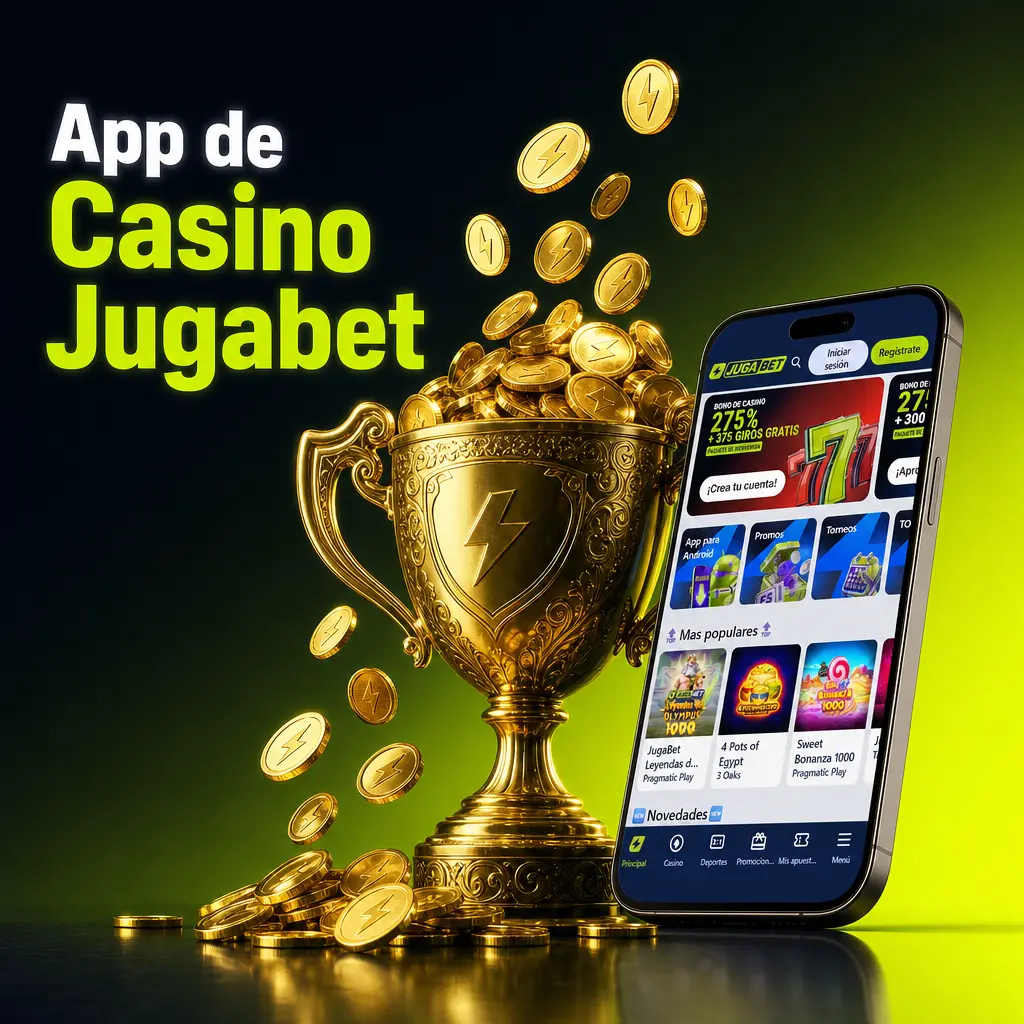 App de casino Jugabet con tragamonedas y juegos en vivo