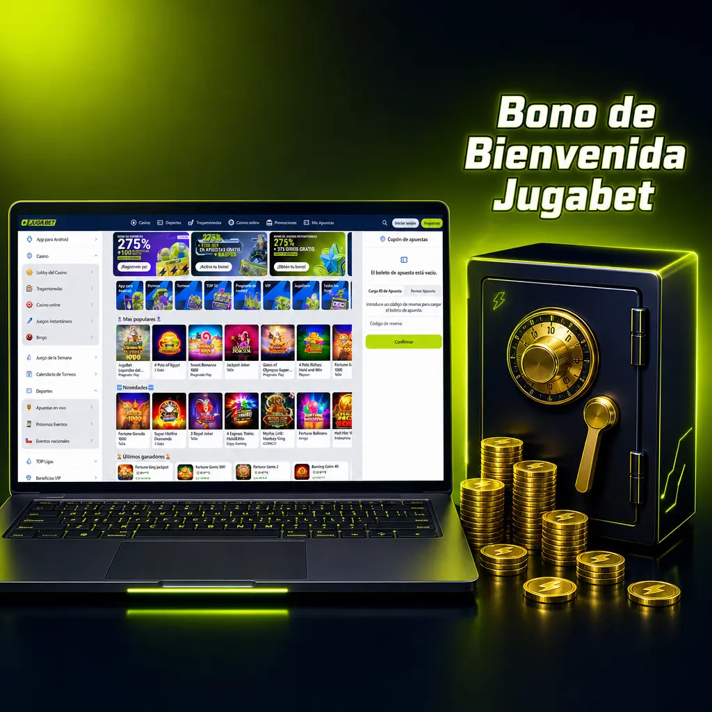 Bono de bienvenida Jugabet para casino y apuestas deportivas
