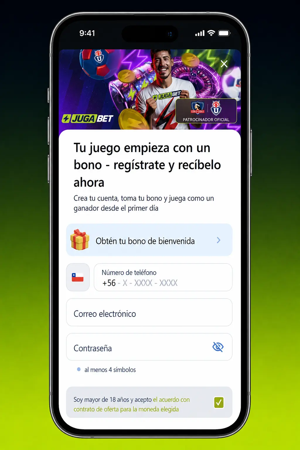 Pasos para reclamar el bono en Jugabet