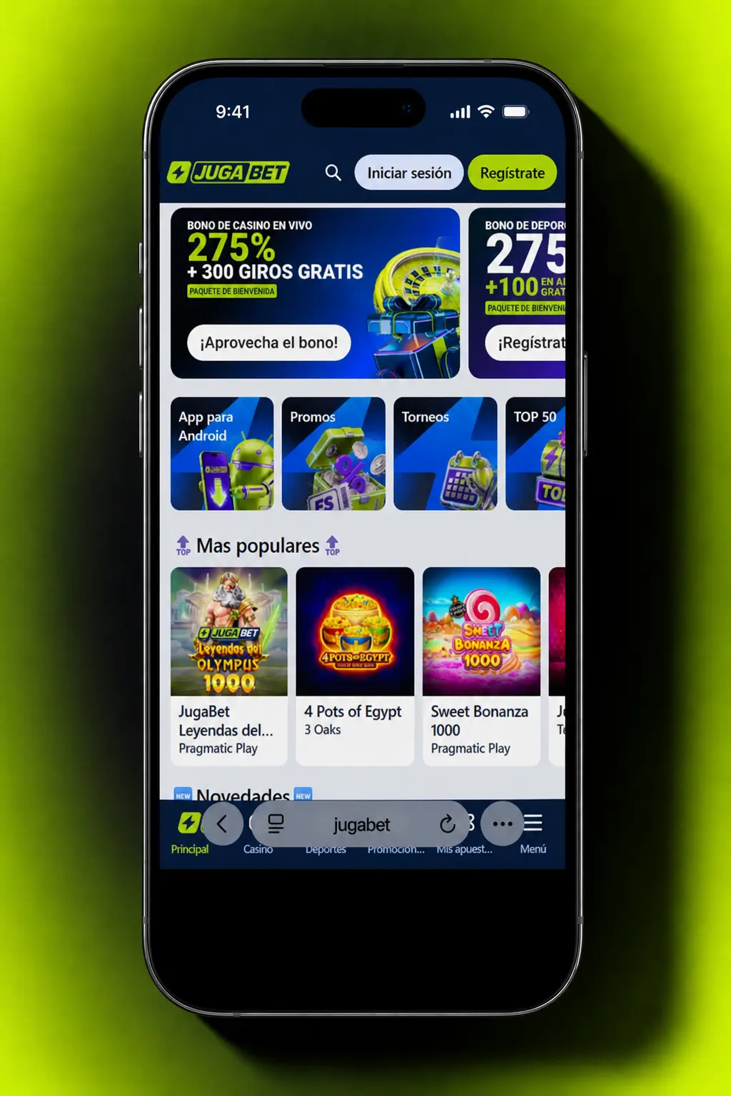 Pasos para descargar la app iOS de Jugabet