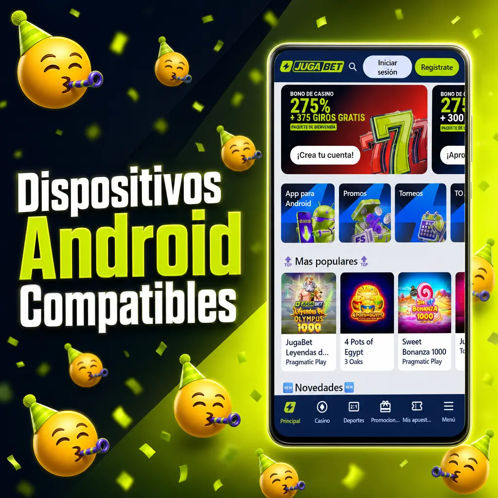 Celular Android compatible con la app de Jugabet