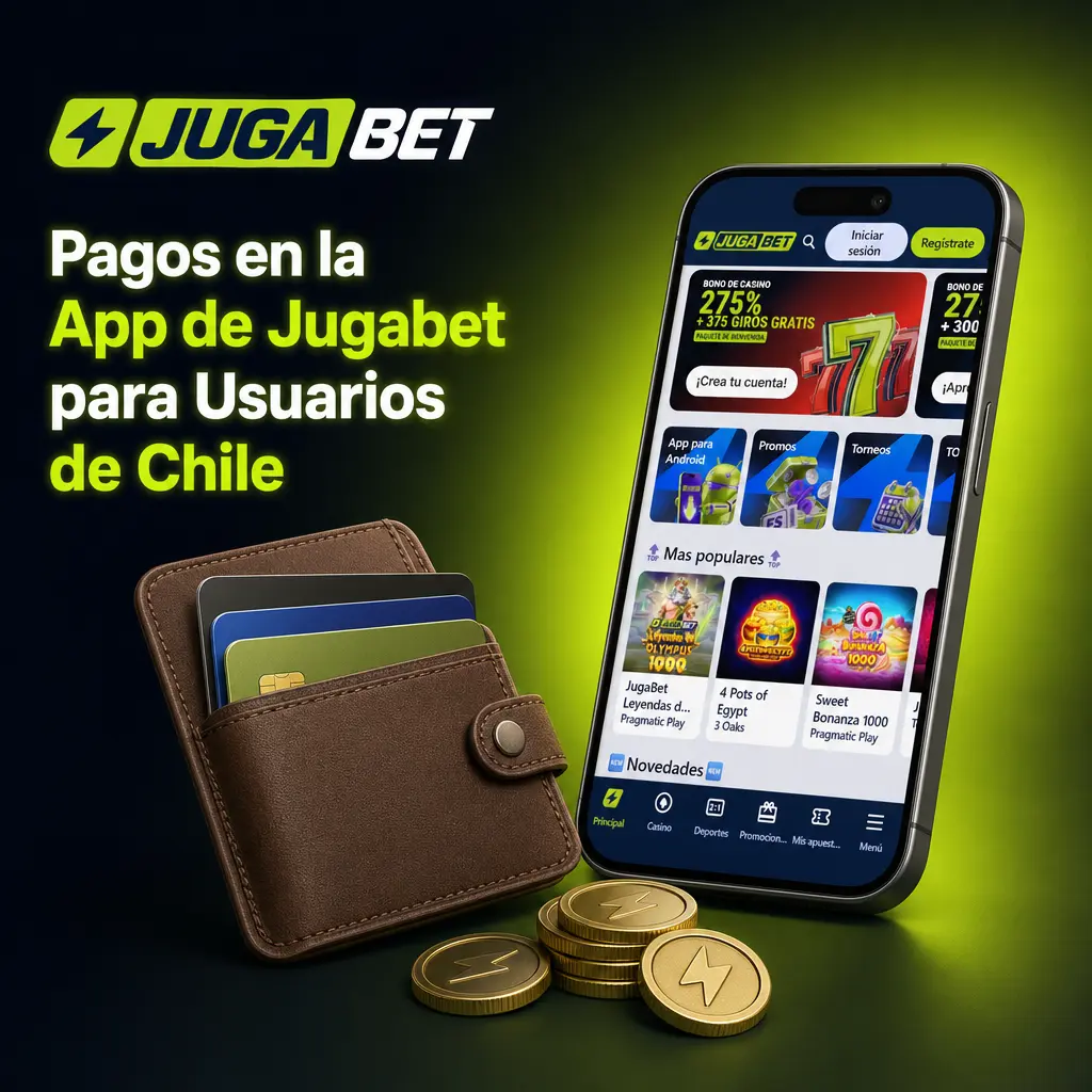 Métodos de pago disponibles en la app de Jugabet para usuarios de Chile